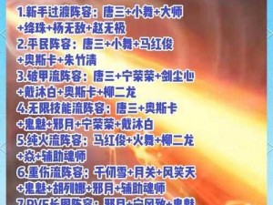 圣魂纷争顶级阵容搭配攻略：揭秘最强阵容配置与角色选择之道