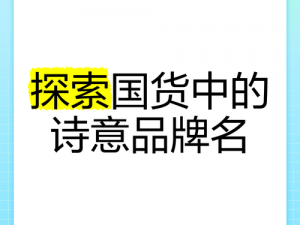 探索 91 精产国品，打造高品质国货品牌