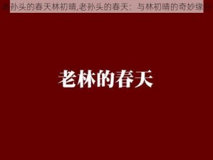 老孙头的春天林初晴,老孙头的春天：与林初晴的奇妙缘分