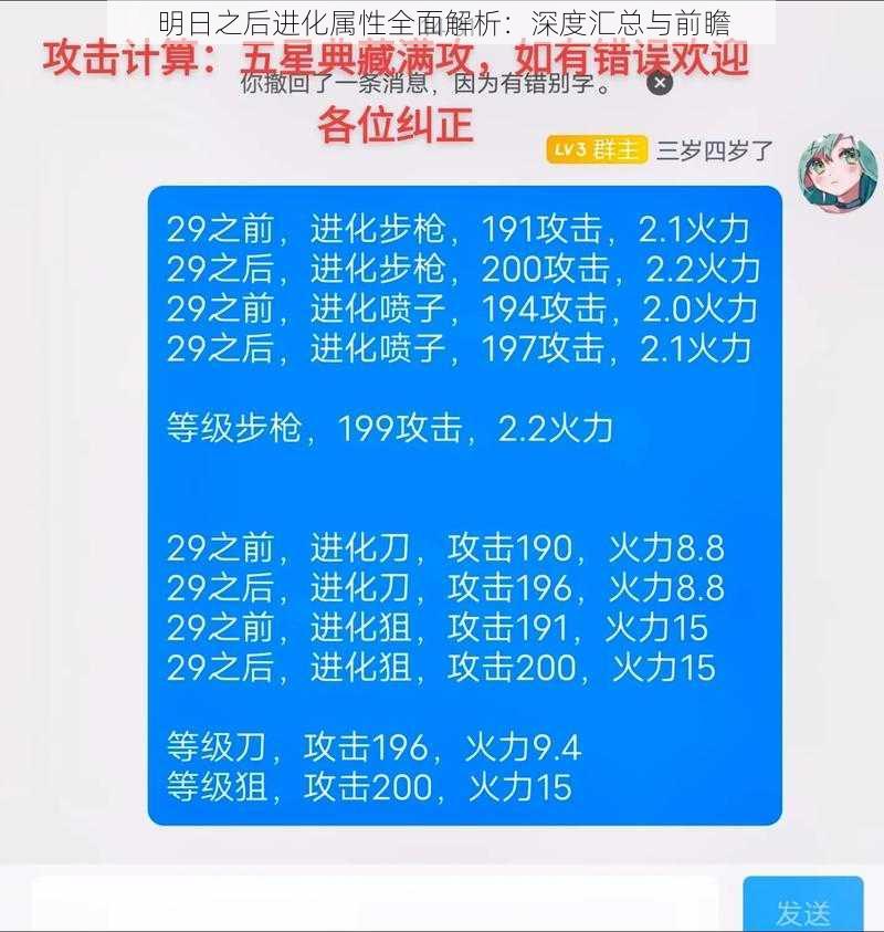 明日之后进化属性全面解析：深度汇总与前瞻