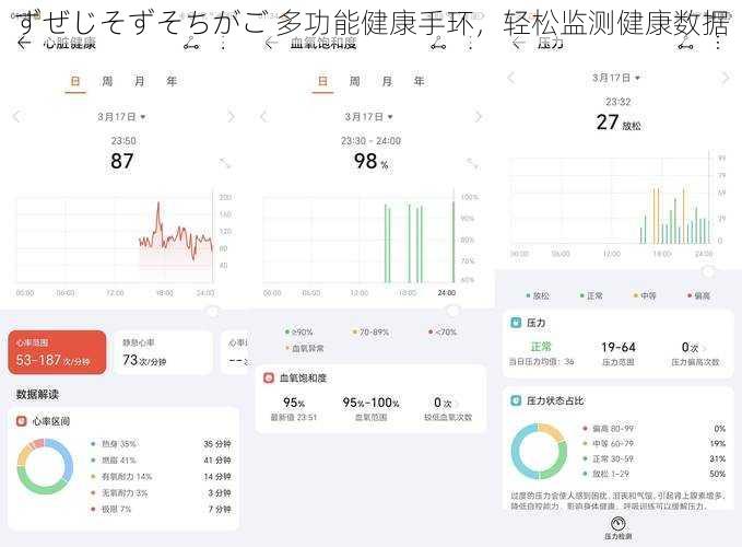 ずぜじそずそちがご 多功能健康手环，轻松监测健康数据