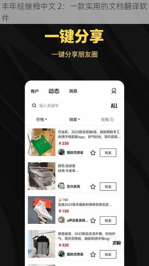 丰年经继拇中文 2：一款实用的文档翻译软件