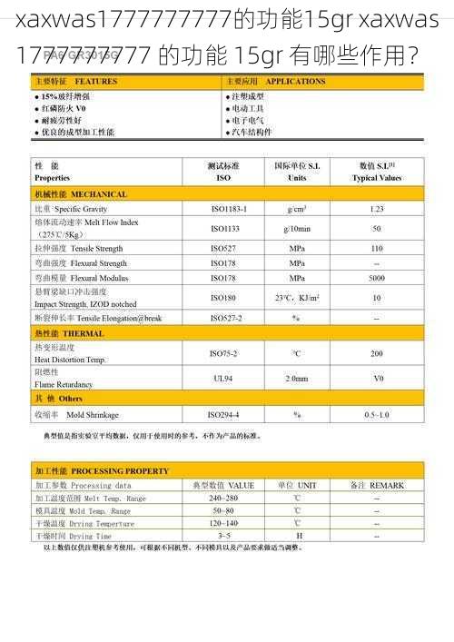 xaxwas1777777777的功能15gr xaxwas1777777777 的功能 15gr 有哪些作用？