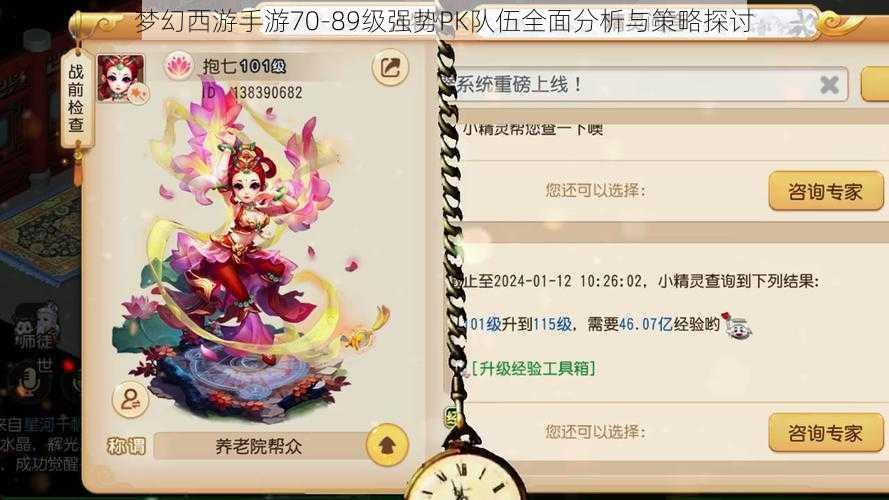 梦幻西游手游70-89级强势PK队伍全面分析与策略探讨