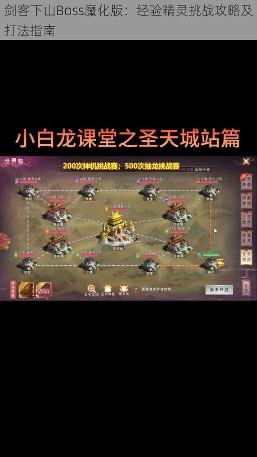 剑客下山Boss魔化版：经验精灵挑战攻略及打法指南