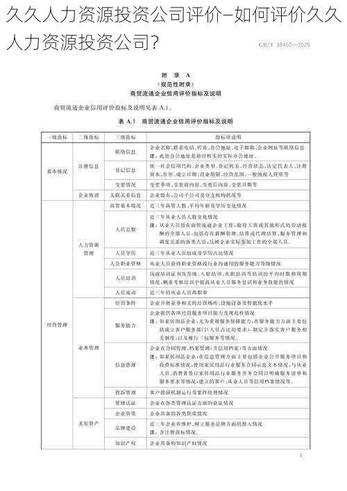 久久人力资源投资公司评价—如何评价久久人力资源投资公司？