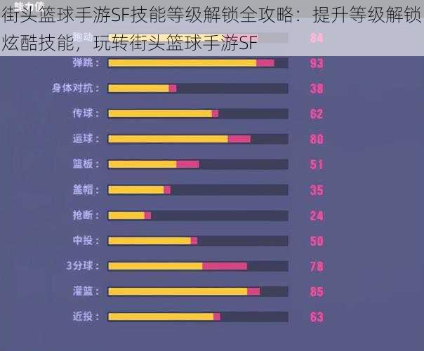 街头篮球手游SF技能等级解锁全攻略：提升等级解锁炫酷技能，玩转街头篮球手游SF