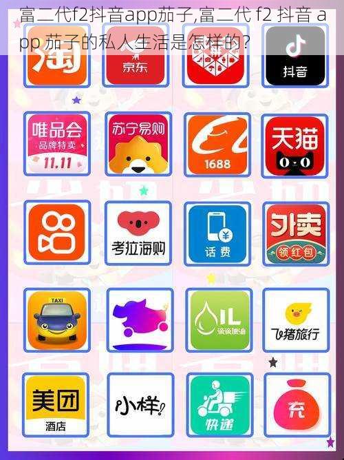 富二代f2抖音app茄子,富二代 f2 抖音 app 茄子的私人生活是怎样的？