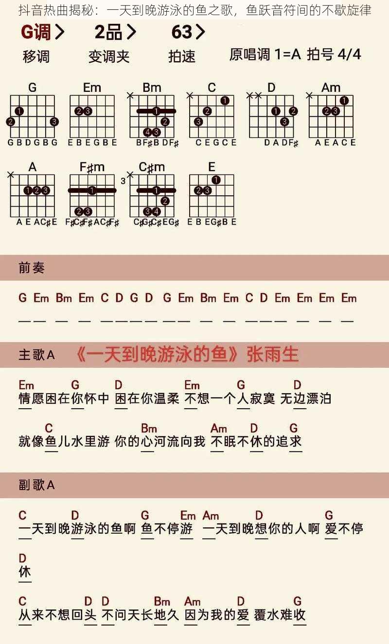 抖音热曲揭秘：一天到晚游泳的鱼之歌，鱼跃音符间的不歇旋律