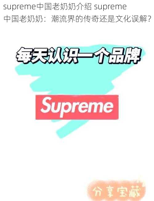 supreme中国老奶奶介绍 supreme 中国老奶奶：潮流界的传奇还是文化误解？