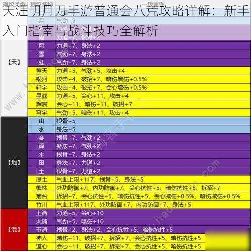 天涯明月刀手游普通会八荒攻略详解：新手入门指南与战斗技巧全解析