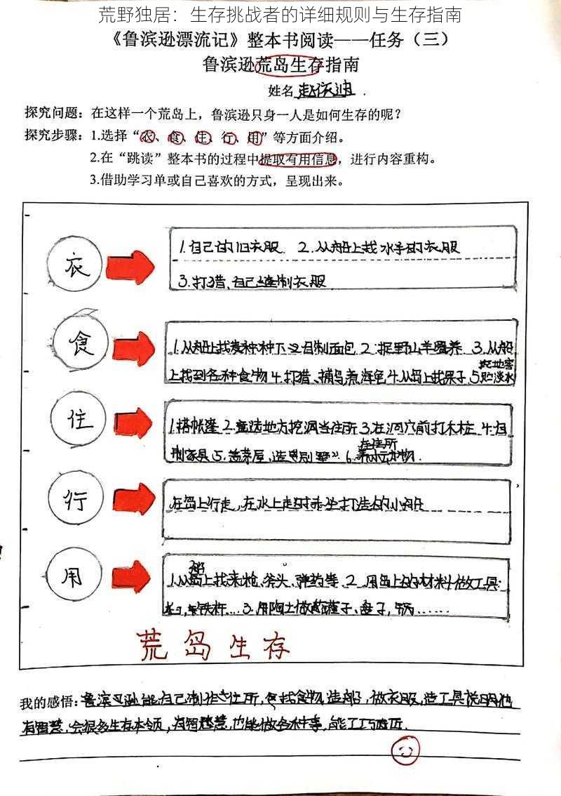 荒野独居：生存挑战者的详细规则与生存指南