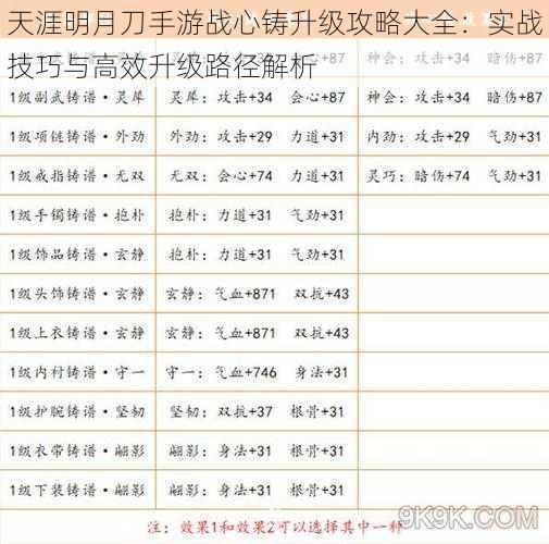 天涯明月刀手游战心铸升级攻略大全：实战技巧与高效升级路径解析